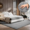 the carpet Peak kuscheliger Wohnzimmer Bubble Teppich, Anti-Rutsch Unterseite, Waschbar bis 30 Grad, Fell, Pflegeleicht und Soft, Anthrazit, 80 x 300 cm