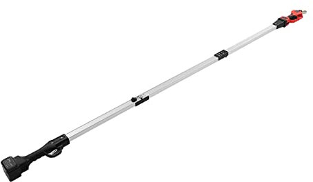 SOLOCJNL Elektrische Gartenschere, 400w Akku Astschere Rebschere Baumschere Rosenschere Hat Schnittbereich 1.5-3cm mit Teleskop Griff, Leistungsanzeige und Tragbar 2 Akku für Garten, Äste