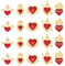 UNICRAFTALE 20 Pz 5 Stili Ciondolo A Forma di Cuore In Lega Smaltata - Cuore Sacro Dorato, Rosso Spine di Cardi, Smaltato Fantasia per Gioielli