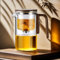 Hexerei-Teekanne, Magische Teekanne, Teekanne mit Siebknopf, Wassertrennende Glasteekanne mit Holzgriff, Klare und Klassische Zauberkanne(720ml)