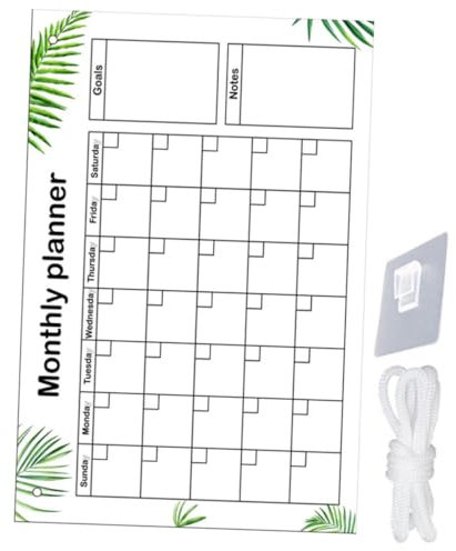TOGEVAL 1 Satz Notiztafel Für Die Monatliche Planung Wanddekorationen Kalendertafel Trocken Abwischbar Wandkalender-memoboard Trocken Abwischbarer Tafelkalender Memo-kalenderplaner Acryl