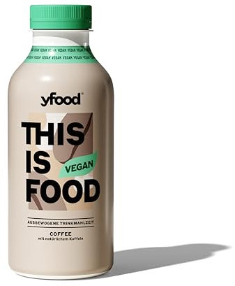 yfood Trinkmahlzeit Vegan Coffee - 6 x 500 ml für unterwegs & stressige Tage - 26g Protein, 26 Vitamine und Mineralstoffe - inkl. 1,50€ Pfand
