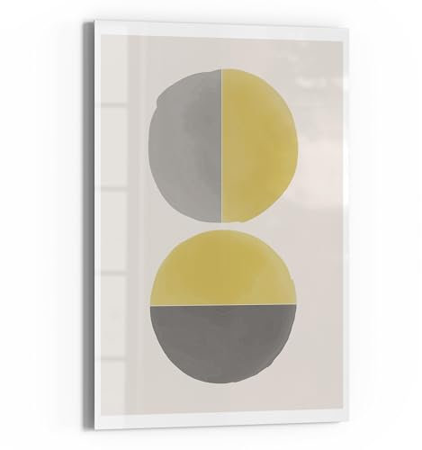 DEQOART Glas-Magnettafel | 60x90 cm cm groß | Motiv Zen Eklipse | Memo-Board aus Glas | Magnetboard inkl. Magnete, Stift & Tuch für Küche & Büro | Tafel magnetisch & beschreibbar