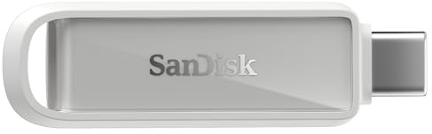 SANDISK Phone Drive mit USB Type-C 1 TB (Flash-Laufwerk für Smartphones, Tablets und Computer, 150 MB/s Lesen, Schlüsselring-Öse zur Mitnahme, 1 Jahr RescuePRO Deluxe-Software) Arctic White