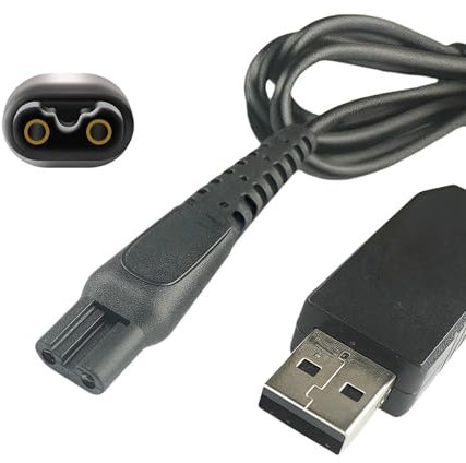 LEECLOUD Charger Cable Compatible With Philips Shaver - Premium 15v Charging Cable Compatible With Philips Series 3000 5000 7000 9000 QP6651 QP6510 QP6520 BT5502 BT9810 QP6650 QP6620 HQ8505