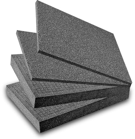 4 Stück Rasterschaumstoff Würfelschaum, 2 Stück 400 x 300 x 50mm + 2 Stück 400 x 300 x 10mm, Werkzeugkoffer Kamerakoffer Schaumstoff Koffereinlage Schaumstoff Werkzeugeinlage Miniaturen Tabletop