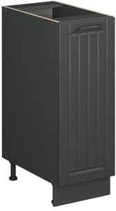 Vicco Apothekerschrank Fame-Line, Dunkelgrau, 30 cm | MDF-Front · AP Anthrazit inkl. · Höhenverstellbare Füße · Metallgriffe · Metall-Vollauszüge