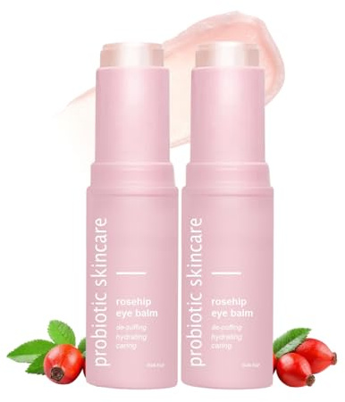 2 Stück Rosehip Eye Balm Stick - Augencreme gegen Falten und Augenringe - Rosehip Eye Cream Augenringe Entfernen - Hydrating Multi Balsam Stick, Reduziert Falten & Spendet Feuchtigkeit