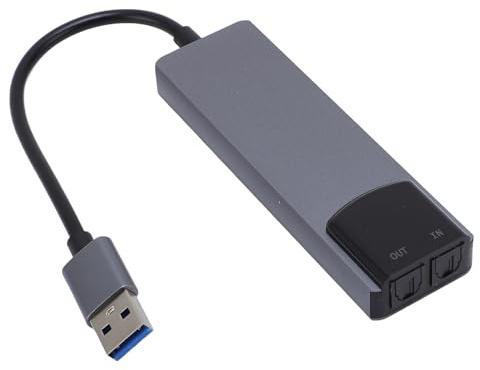 Jectse Adaptador de Salida de Sonido USB 5 5.1 Compacta para la Computadora PC, Amplificador de Altavoces de TV
