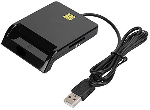 Yunseity USB-SmartCard-Leser, CAC-Kartenleser USB-Access CAC ATM ID SIM-Bank-CHIPKARTENLEER, TF-Speicherkartenleser, Fürs/Vista // OS