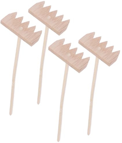 SOIMISS 4 Stück Teiliges Mini Bambus Sandrechen Sandglättwerkzeug für Zen Garten Schreibtisch DIY Sandbild Dekoration Zen Garten Zubehör für Potted Pflanzen und Bastelarbeiten