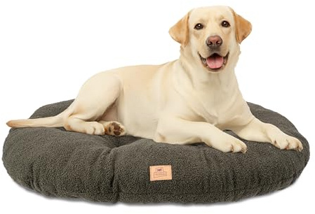 Ferplast Dog Bed Cushion for Medium-Sized Dogs, Cat Bed, Washable Synthetic Bouclé Fabric, Soft Padding, 78 x 50 x h 5 cm. Green