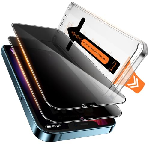 ENYHAA 2 Pack for iPhone 12 Pro max Tempered Glass Screen Protector 6.7 inch, Auto Dust-Elimination Installation, Bubble Free, HD Clear, Easy Installation