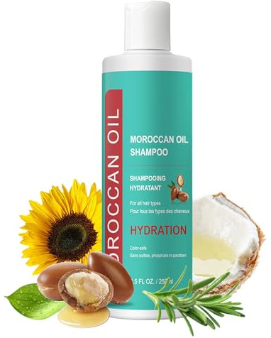 Argan Shampoo, Shampoo Feuchtigkeit & Pflege mit Arganöl, Glanz Haarshampoo mit Bio-Arganöl Für Trockenes & Strapaziertes Haar Moroccan oil shampoo