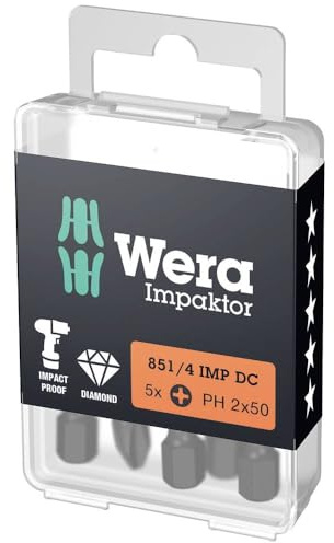 851/4 Impaktor Insert Bits Phillips PH2 x 50mm (Box 5)