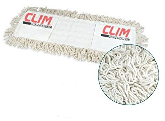 Clim Profesional Recambio Mopa Plana Industrial de Algodón de 75CM. Especial Limpieza y Barrido de Suelos. Elimina Polvo y Suciedad de Superficies. 100% Natural. Tamaño 75CM