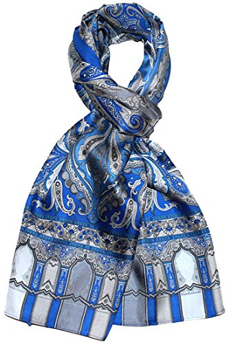 Lorenzo Cana Seidenschal aufwändig bedrucktes Paisleymuster, Schal aus 100% Seide 50 x 165 cm harmonische Farben Damentuch Schaltuch 890651188