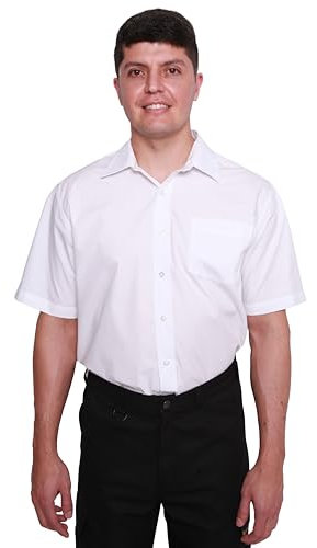 Mirabella Health & Beauty Men's Classic Shirt Short Sleeve White 17.5''