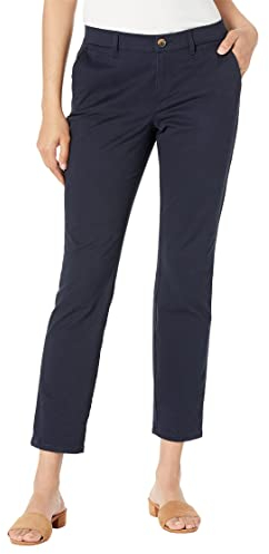 Tommy Hilfiger Damen Hampton Chinohose Hose, Marineblau, 48