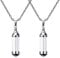 Sharplace 2 Pieces Stainless Steel Tube Glass Bottle Urn Vial Charms Pendant Necklace Jewelry Gift