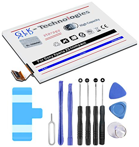 High Power Ersatzakku kompatibel mit Sony Xperia Z5 Compact LIS1594ERPC | Original GLK-Technologies Battery | accu | 2700 mAh Akku | inkl. Werkzeug Set Kit NEU