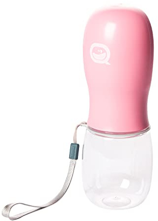 AQPET Drink&Go abbeveratoio Dispenser Acqua da Viaggio Portatile 350 ml. per Cani Gatti ed Altri Animali (Rosa)