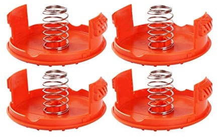 Wmaple Replacement for Black Decker Grass Trimmer 4pcs Cover Cap and 4pcs Springs RC-100-P Lawn Mower Spare Parts