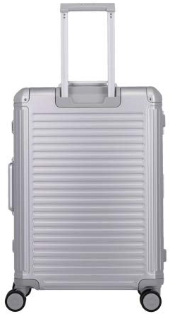 Travelite Aluminium Trolley 4 Rollen M 67 cm Next Silber
