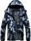 GEMYSE Herren Wasserdichte Berg-Skijacke Winddichte Fleece Outdoor-Winterjacke mit Kapuze (Camouglage 08,2XL)