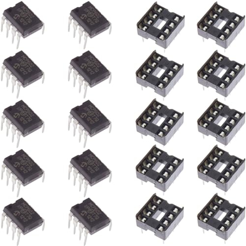 Youmile 10pcs IC MCP602-I/P IC OPAMP DUAL SNGL 8-DIP GOOD DIP-8 2.8MHZ 2.3V/us mit DIP IC Chip Sockel Adapter