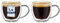 Creano Vasos espresso de doble pared con asa, 100 ml, tazas moka, vasos térmicos con efecto flotante 2x 100ml 2 piezas (paquete de 1)