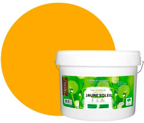 BOX DECO COULEURS Pintura de pared natural ecológica con aspecto mate interior Natura – 10 l/130 m², amarillo sol