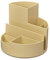 Maul Schreibtisch Organizer MAULrundbox Ø14x12,5cm | Organizer mit 6 Fächern | Stiftehalter für Stifte, Marker und Schere | Stifte Organizer für Büro und Schreibtisch | Sahara