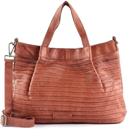 FREDsBRUDER Leder Schultertasche Shiver Shopper Light Rust terracotta