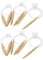 Rundstricknadel-Set, 15, 20, 25 mm, Bambus, Rundstricknadeln, Doppelspitze, Stricknadeln für Hüte, Handschuhe, Socken, Schals, 6 Stück