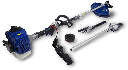 HYUNDAI - Multifonction Thermique 25.4 cm³ - 4 en 1: Taille-haie - élagueuse - Coupe-Bordure et débroussailleuse - Puissance du Moteur 1,21 CV - Harnais - Sac de Transport - HCOMBI25