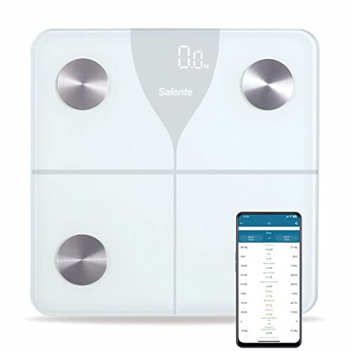 Salente SlimFit, persönliche diagnostische Fitnesswaage, Bluetooth, weiß
