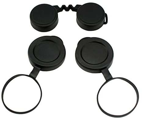 Parliky Binoculars Lens Caps and Eyepiece Covers Set, Rubber Protective Objective Lens Accessories, Universal Replacement Caps for Outdoor Birdwatching and Hiking