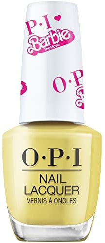 OPI Classic Nail Polish, Long-Lasting Luxury Nail Varnish, Original High-Performance, OPI x Barbie Collection, Hi Ken!, Yellow Nail Polish, 15ml