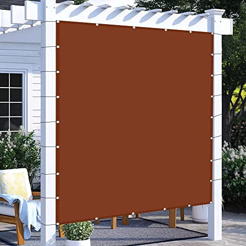 Toile D'ombrage Rectangulaire Imperméable 2.5 x 6.5 m Parasol Déporté Étanche Rectangulaire Parasol Étanche Rectangulaire pour Patio Jardin Terrasse Extérieur, Rouge Rouille