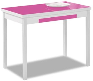 ASTIMESA Mesa de Cocina Extensible, Rosa, 140 x 50 cm