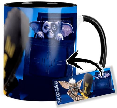 Gremlins Gizmo A Tasse Innen & Henkel Schwarz Keramikbecher Mug