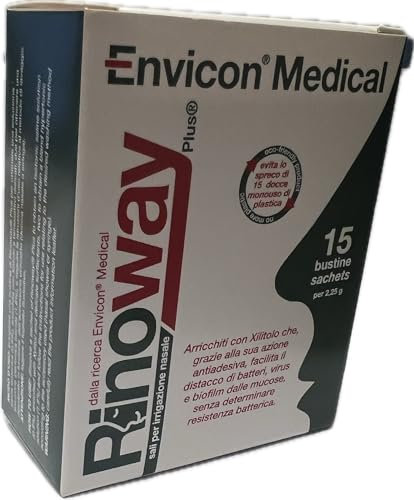 Rinoway® Plus Sali Isotonici con Xilitolo per Irrigazione Nasale 15 Bustine 2,25gr Envicon® Medical