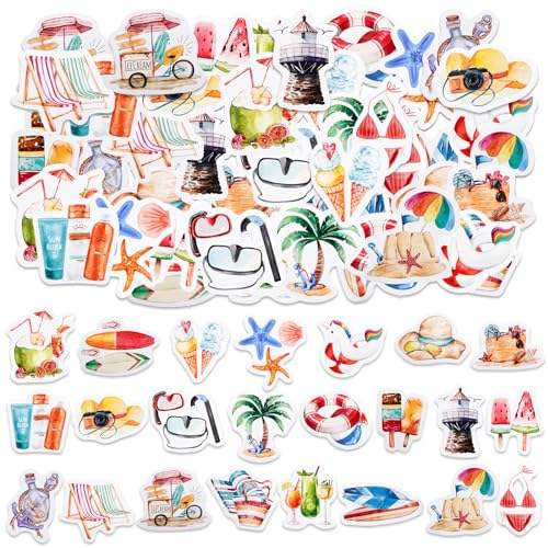 46pcs Aufkleber für Scrapbooking Kleine Scrapbook Aufkleber Set, Journaling Bullet Junk Journal Supplies, Planer, Kid DIY Art Crafts, Laptop, Koffer (Stil-21) Colorful