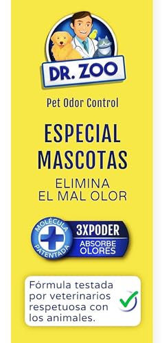 Bricoloco.com Spray Zoo Ambientador casa, coche y tejidos especial olor mascotas 500ml. Perfume olor vainilla que elimina malos olores y no mancha la ropa (6)