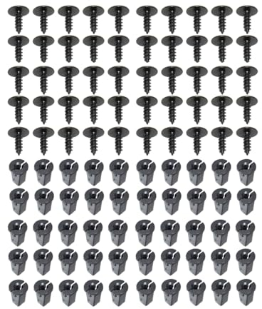 JNNJ 50 Stück Arten Auto Körper Trim Clip, Auto-Befestigungsclips Für Stoßstangen Kotflügel Und Türen, Stoßstange Schraube-Typ Retainer Clips, Auto-Befestigungsclips-Set