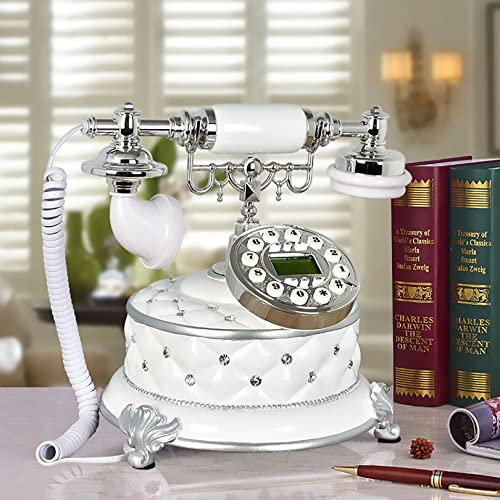BQFDHFSF Telefoni Teleplandline con Filo Citofoni Telefono Antico Vintage, TelepHome con Filo in Stile Europeo retrò Linea Fissa per scrivania, Soggiorno, Camera da Letto, Hotel