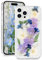 L-FADNUT Custodia per iPhone 14 Pro, motivo floreale trasparente glitterato con stelle, per ragazze e donne, carina, bumper slim fit, antiurto, in silicone morbido, cover protettiva per Apple iPhone