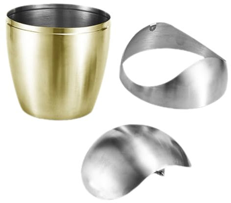 OSALADI Poubelle De Bureau En Métal Doré Petite Poubelle Couvercle 1 Pièce Robuste Et Élégante Pour Chambre Bureau Et Salon