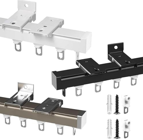 Raumteiler-Vorhänge, vollständiger Verdunkelungsvorhang, wärmeisoliert, Lärm für Schlafzimmer, Fenster, Wohnzimmer, Deckenschienenvorhang, 60 cm, 80 cm, 110 cm (weiß, 300 cm)